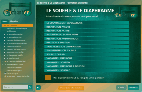 Formation en ligne Souffle et Diaphragme Formation en ligne Souffle et Diaphragme